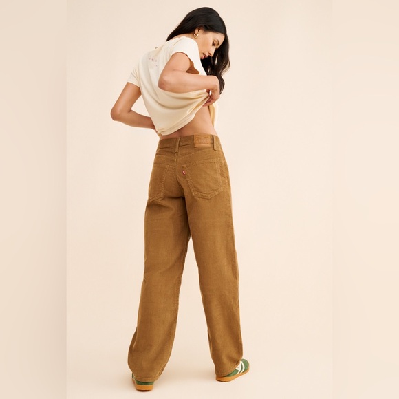 Levi's Denim - Levis baggy dad brown corduroy pants size 25 🤎